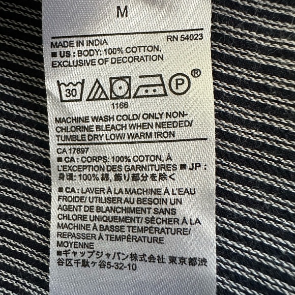 Banana Republic Striped Tie-Neck Embroidered Blouse (853) - Picture 15 of 15